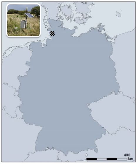 Location of the monitoring station at Polder Speicherkoog